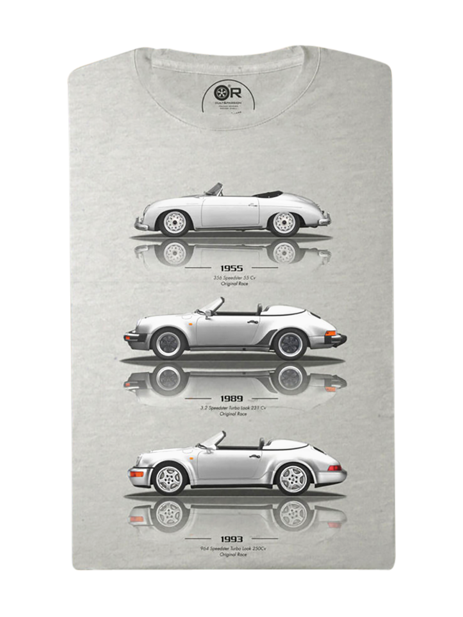 Vintage cars printed grey t-shirt.