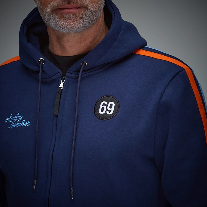 69 Lucky Number Hoody - Navy - Image 3