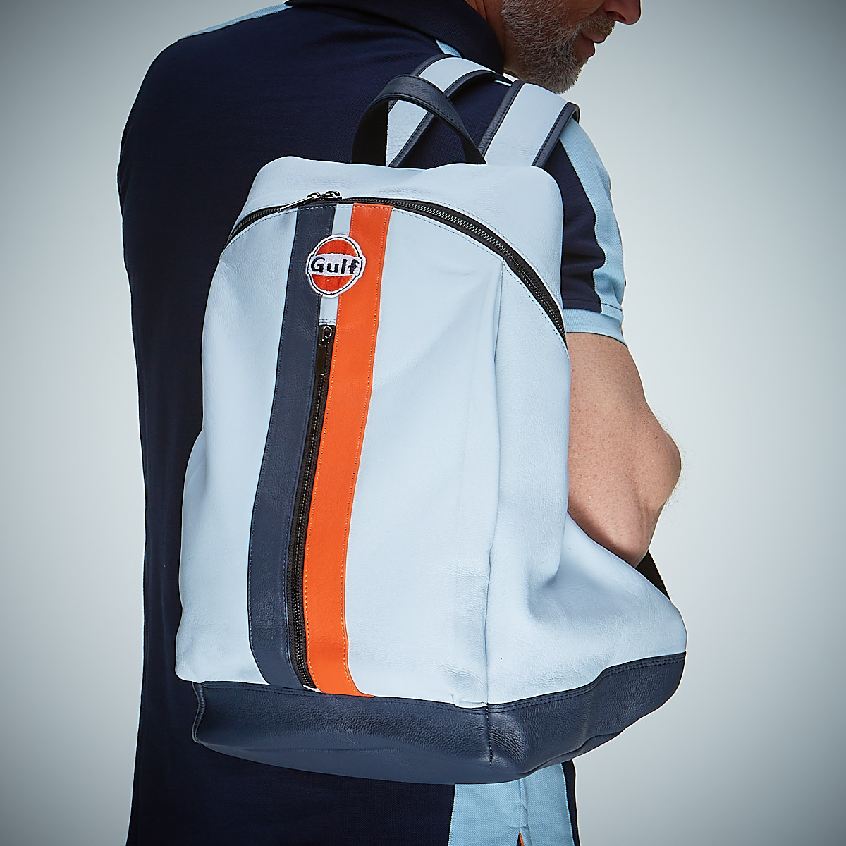 Gulf Leather Back-Pack-Sky